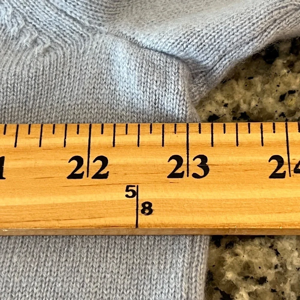 Nordstrom Mens Shop Sweater Mens Large Blue 100% Cashmere V-Neck Pullover